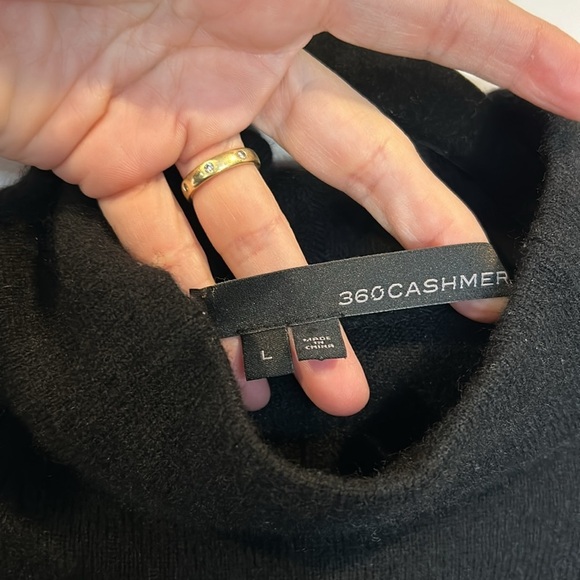 360 Cashmere Lynx Cut Outs Sweater Dress in Black - Picture 5 of 9